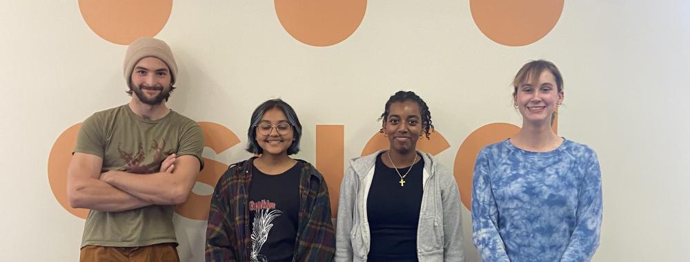 The members of the Environmental Education Team: Mateo, Annie, Meron, and Laila