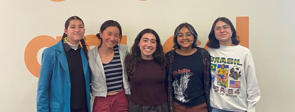 The members of the Events Team: Sarah, Kelly, Ivy, Annie, and Mina.